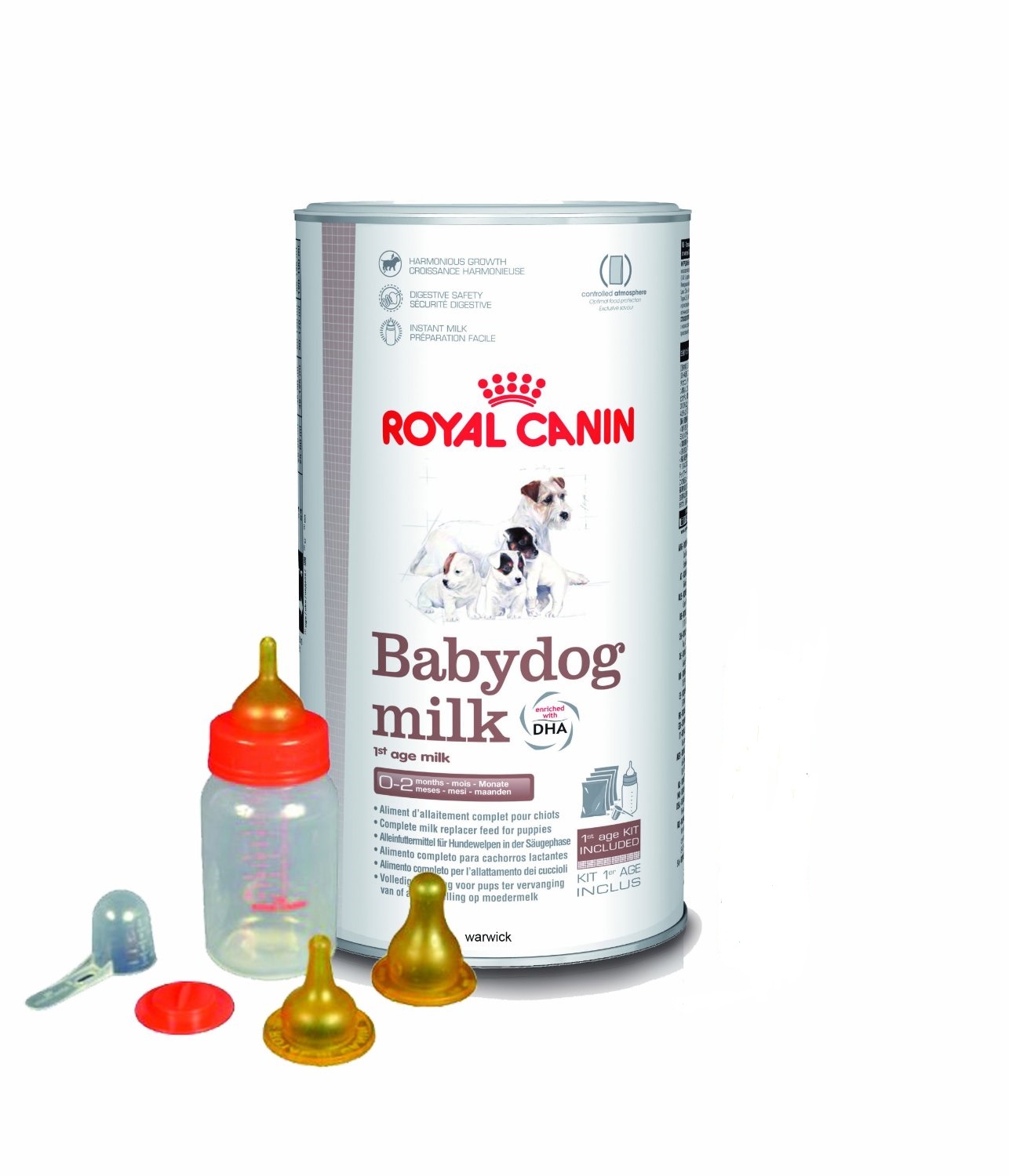 Royal Canin Baby Dog Milk Poeder 2x 400 g  incl fles+ 3 spenen - kopie