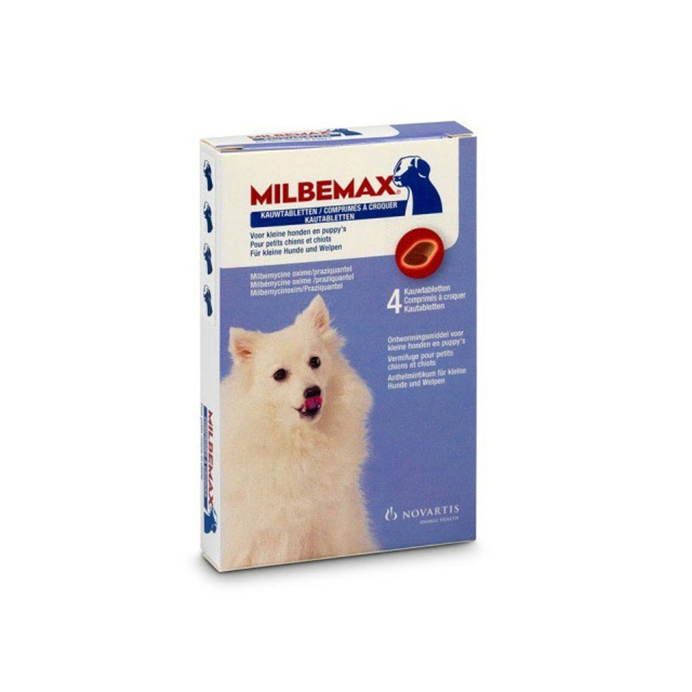 Milbemax kauwtablet kleine hond pup 4 tabletten