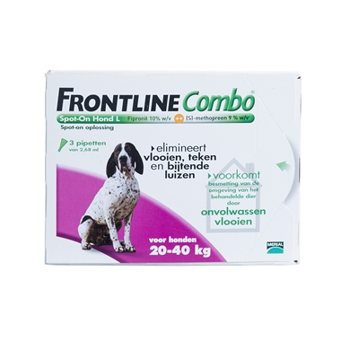 Frontline combo L<br> (20-40 kg) 3 pipetten  (datumkorting)