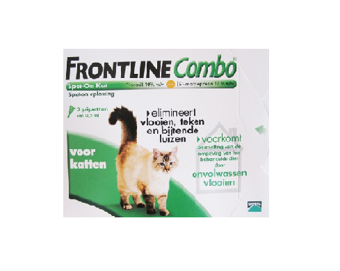 Preek Carry krekel Frontline combo kat 3 pipetten goedkoop bij Hondenkattenapotheek