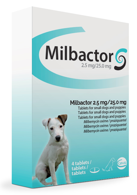 Milbactor kleine hond en Puppy hond 8 tabletten