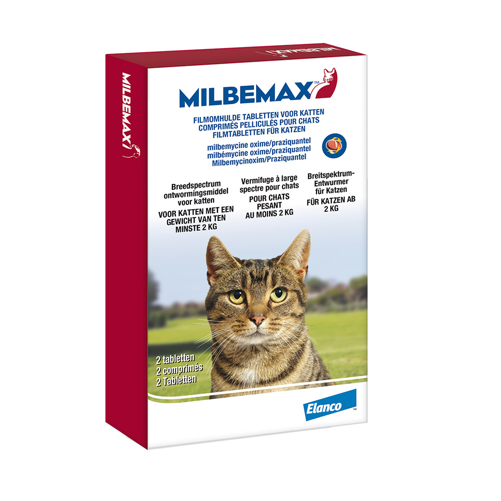 Milbemax grote kat <br> 2x2 tabletten