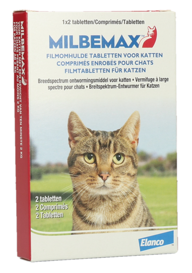 Milbemax grote kat  2 tabletten