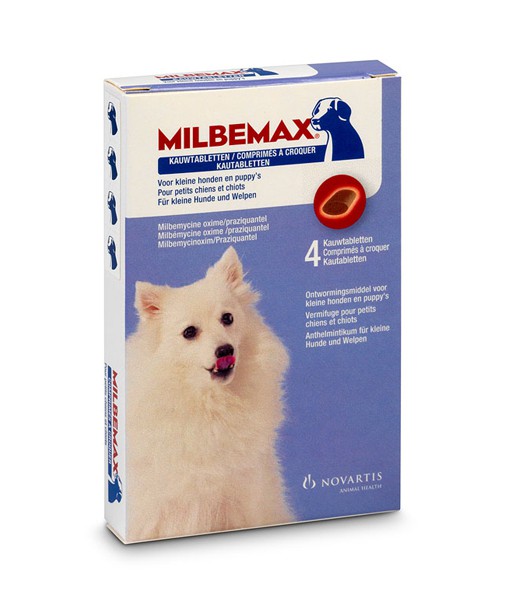 Milbemax kauwtablet <br> kleine hond  4  tabletten