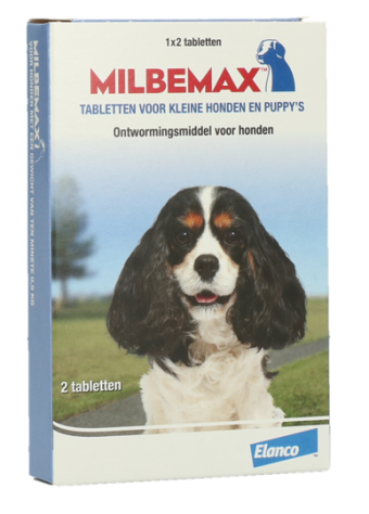 Milbemax kleine hond pup  2 tabletten