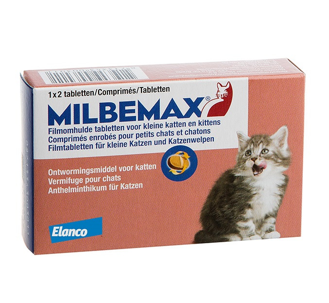 Milbemax kleine kat/kitten _______ 4 (2x2) tabletten - kopie