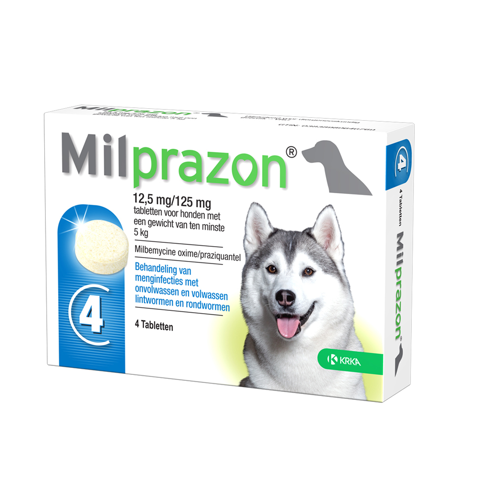 Milprazon grote hond <br>4 tabletten