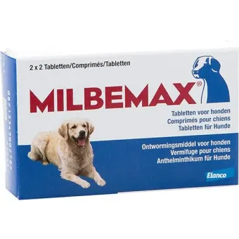 Milbemax grote hond <br> 4 tabletten