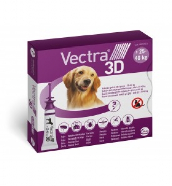 Vectra 3D Hond L <br>  25-40 kg 2x 3 pipetten