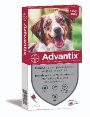 Advantix hond 10-25 kg 250/1250  4 pipetten