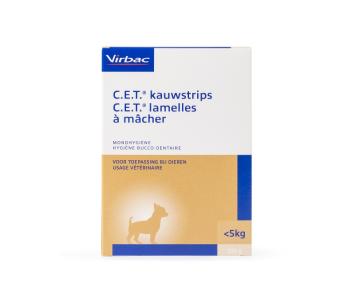 C.E.T. Kauwstrips < 5 kg doos 2x 200 gram