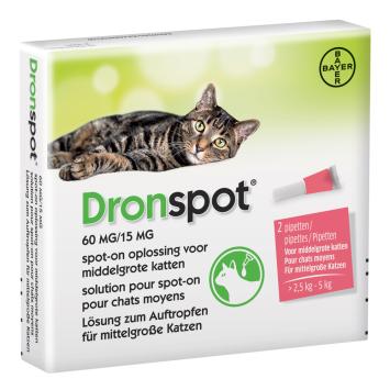 Dronspot middelgrote kat  <br>2x 2 pipetten
