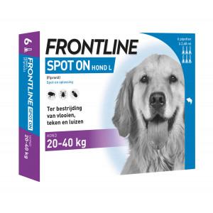 Frontline L <br>(geen combo)<br> (20-40 kg) 6 pipetten