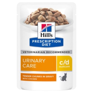 Hill's Feline C/D Chicken Portiezakjes <br>12 x 85 gram
