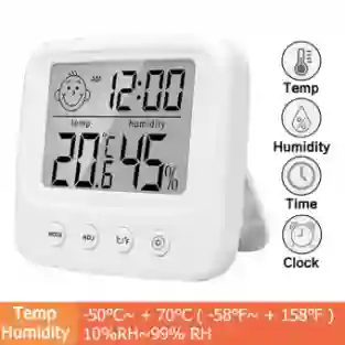 Omgevingsthermometer groot zwart