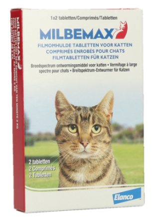 Milbemax grote kat <br> 2 tabletten