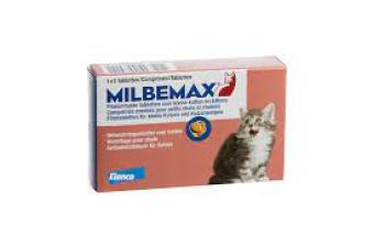 Milbemax kleine kat/kitten <br> 4 (2x 2) tabletten
