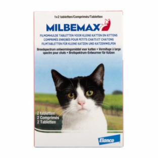 Milbemax kleine kat/kitten <br> 4 (2x2) tabletten