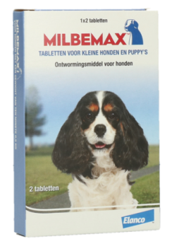 Milbemax kleine hond  pup  <br> 2x 2 tabletten