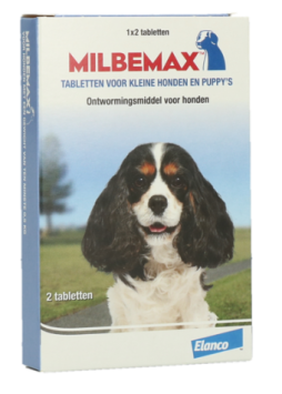 Milbemax kleine hond  pup   2x 2 tabletten