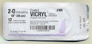 Navelstrenggaren Vicryl/Surgicryl  2x  